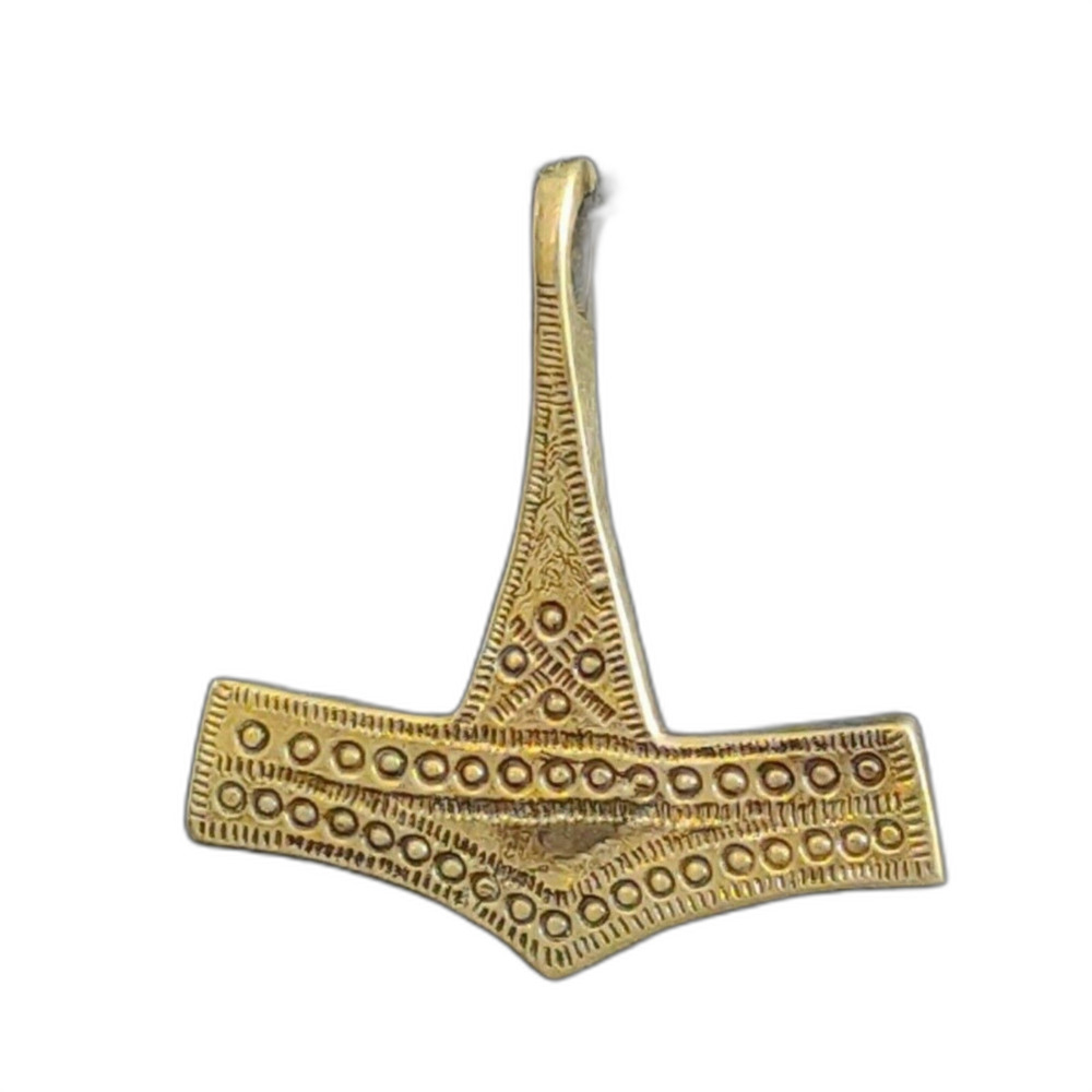 Hammered Thor's Mjolnir Hammer in Solid Bronze Unisex